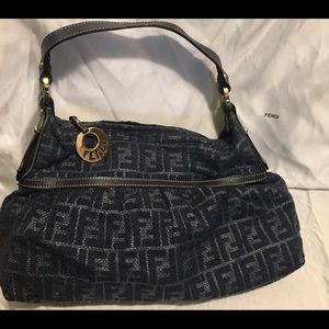 Blue Fendi hand bag